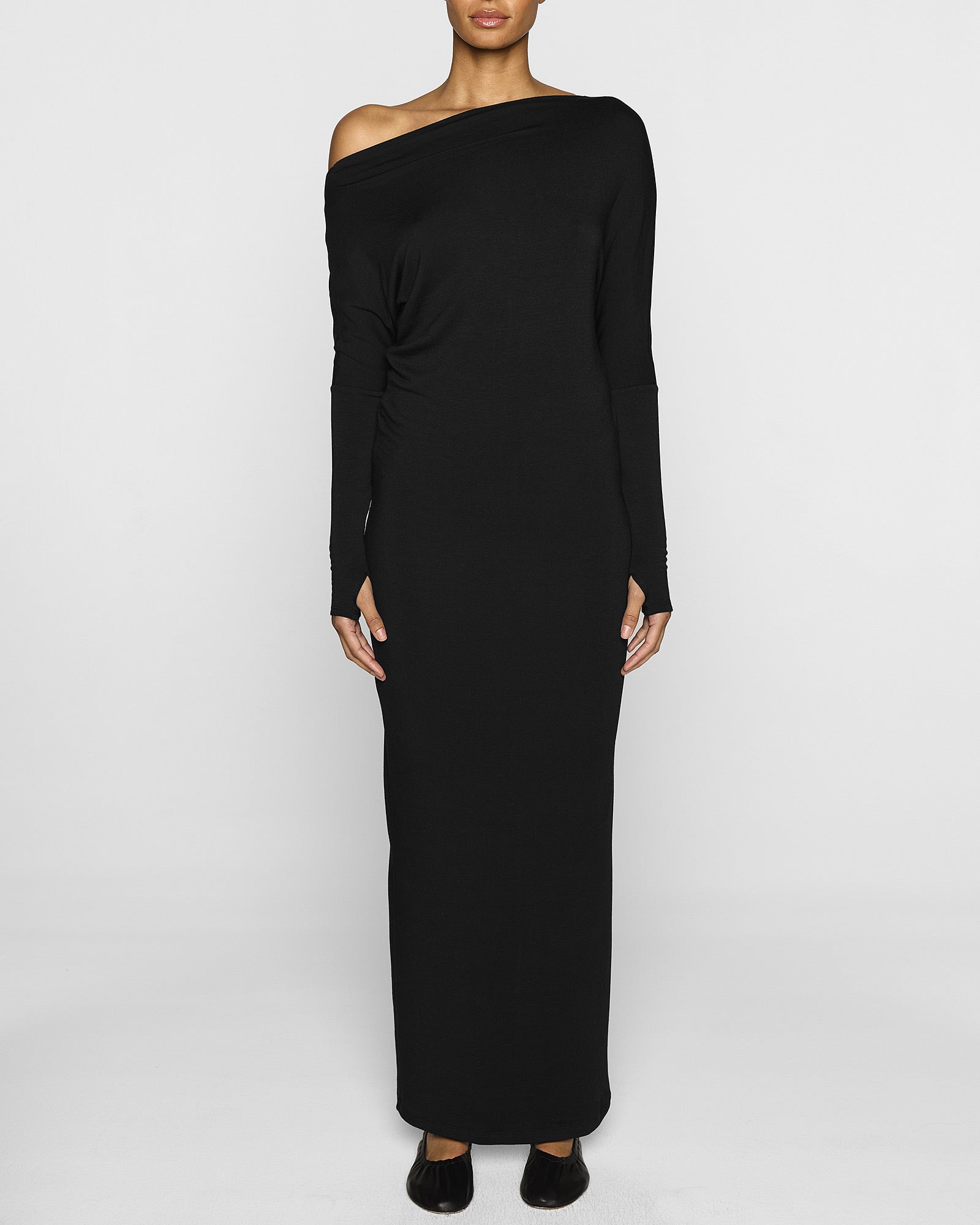 Black | Cindy Dress Off Shoulder Dress