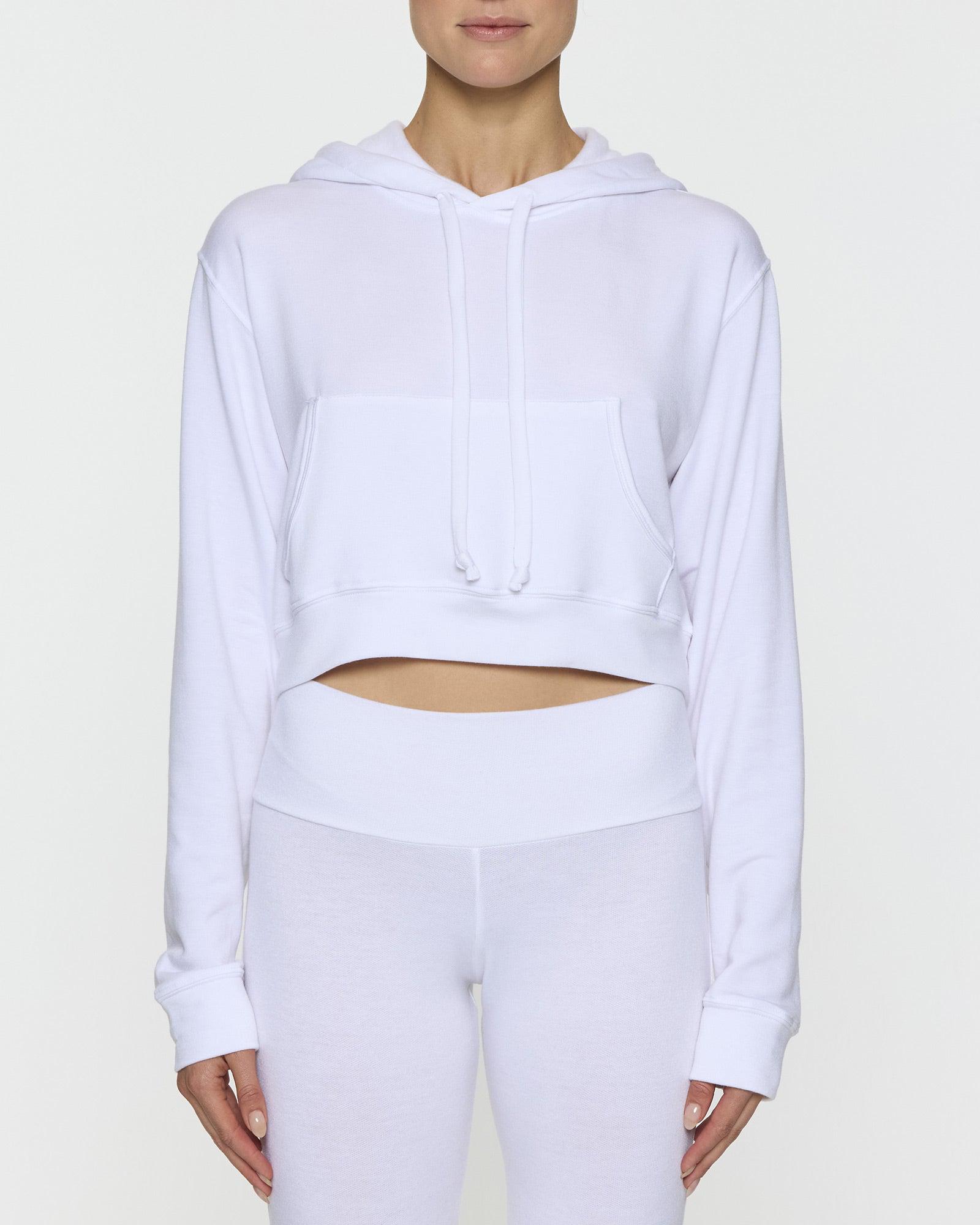 White | Kaia Gerber designed Crop Hoodie