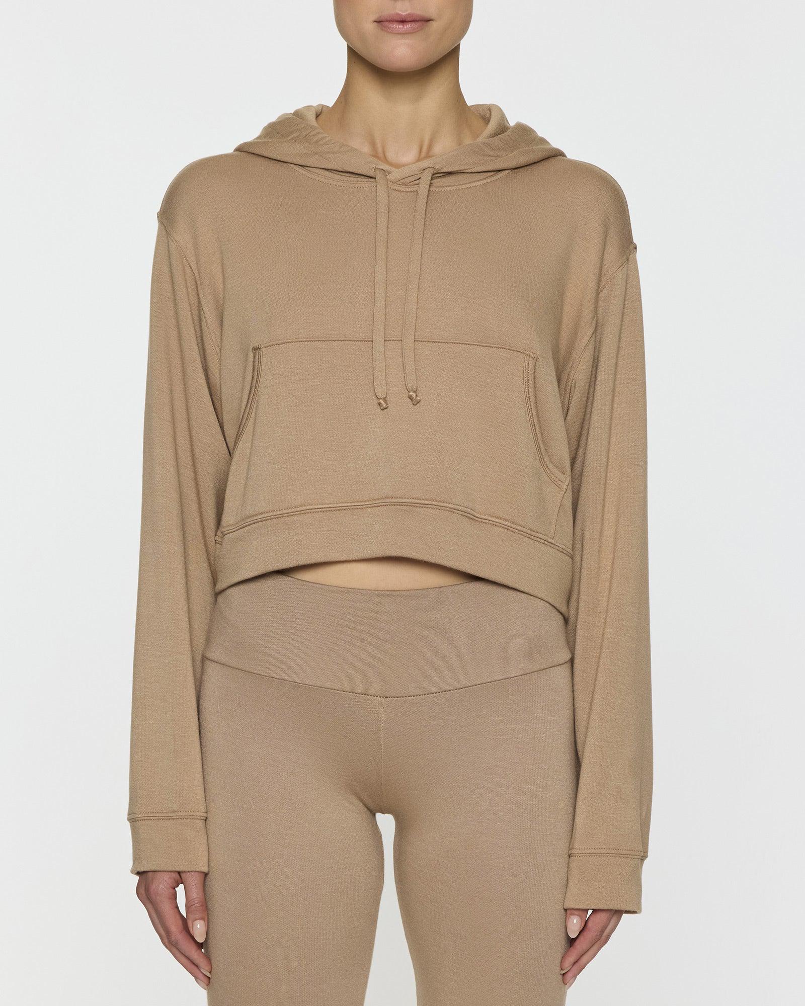 Camel | Kaia Crop Skater Hoodie design with Kaia Gerber