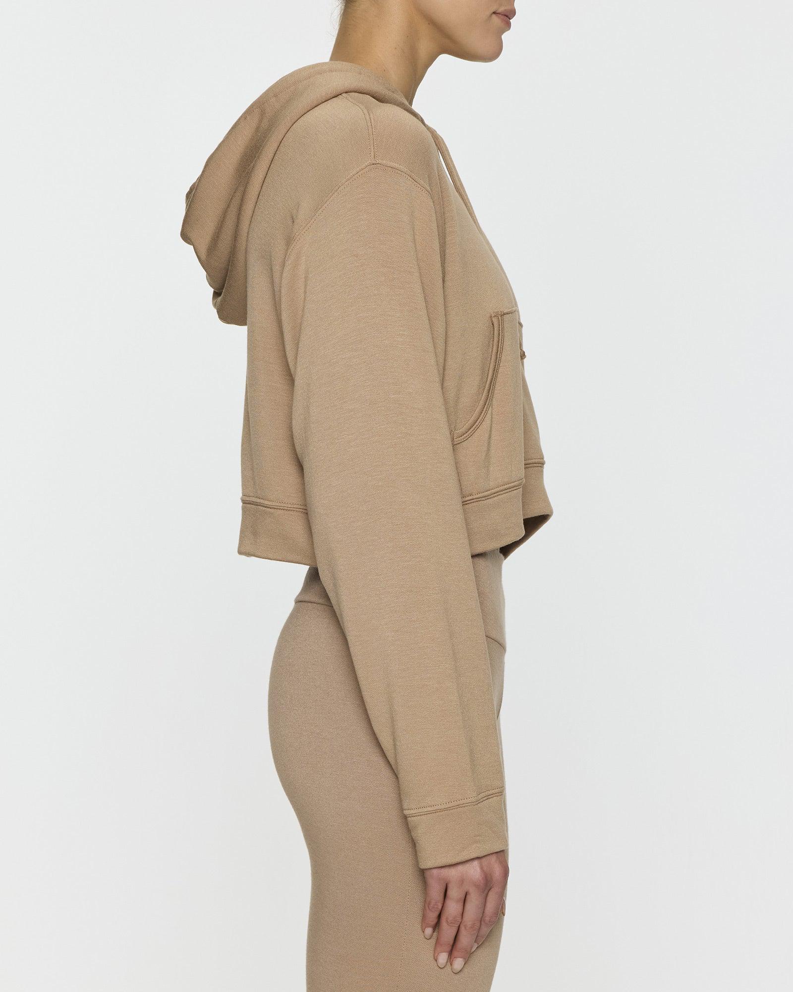 Camel | Kaia Crop Skater Hoodie design with Kaia Gerber