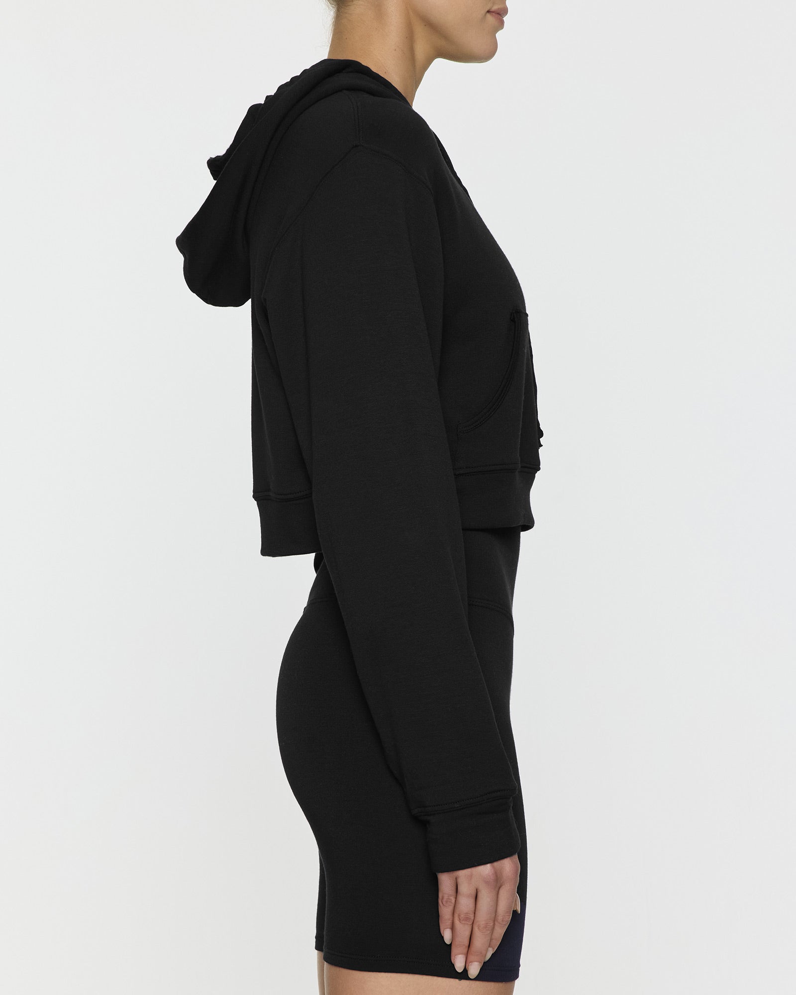 Black | Kaia Gerber designed Crop Hoodie