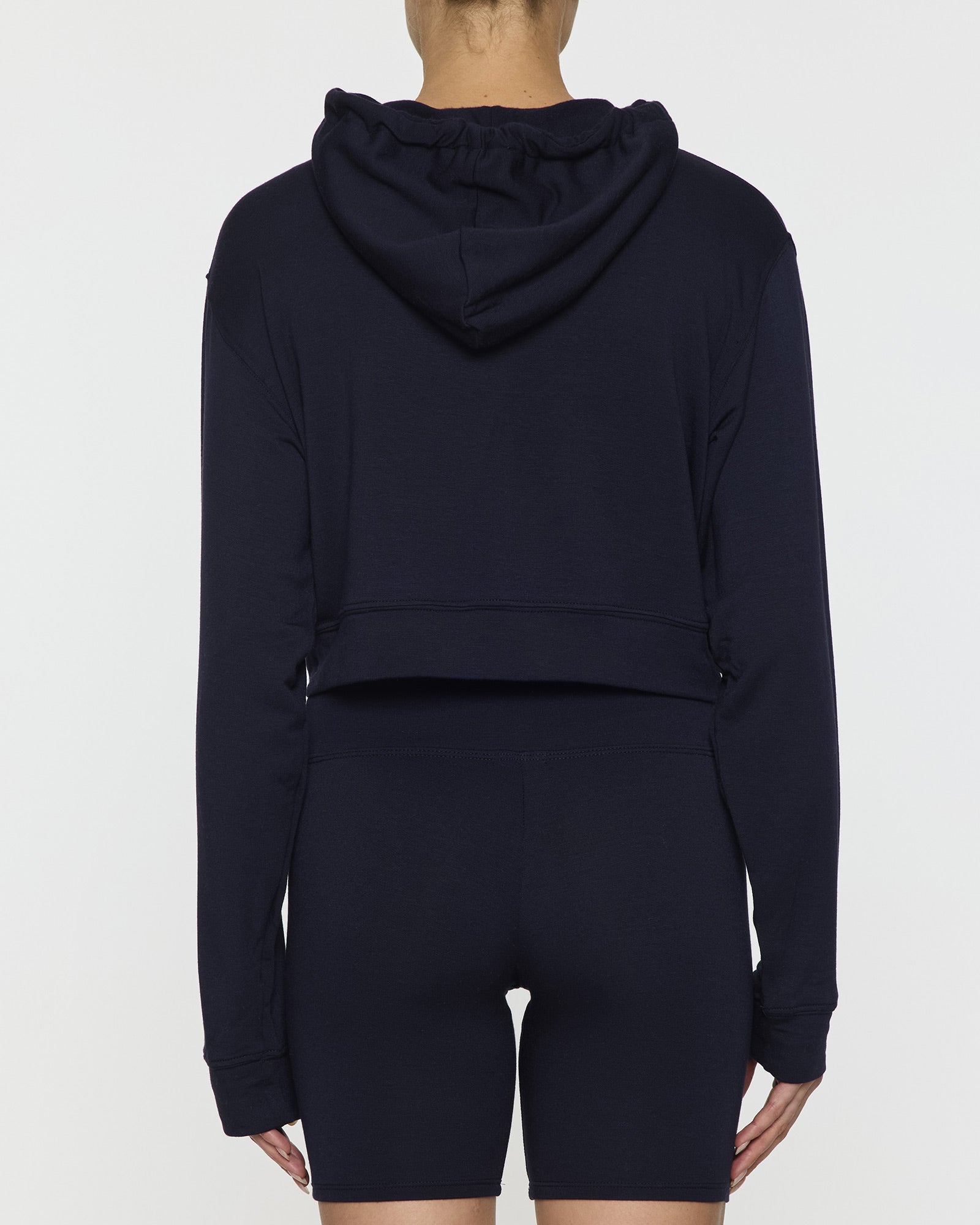 The Kaia Crop Skater Hoodie Bleusalt