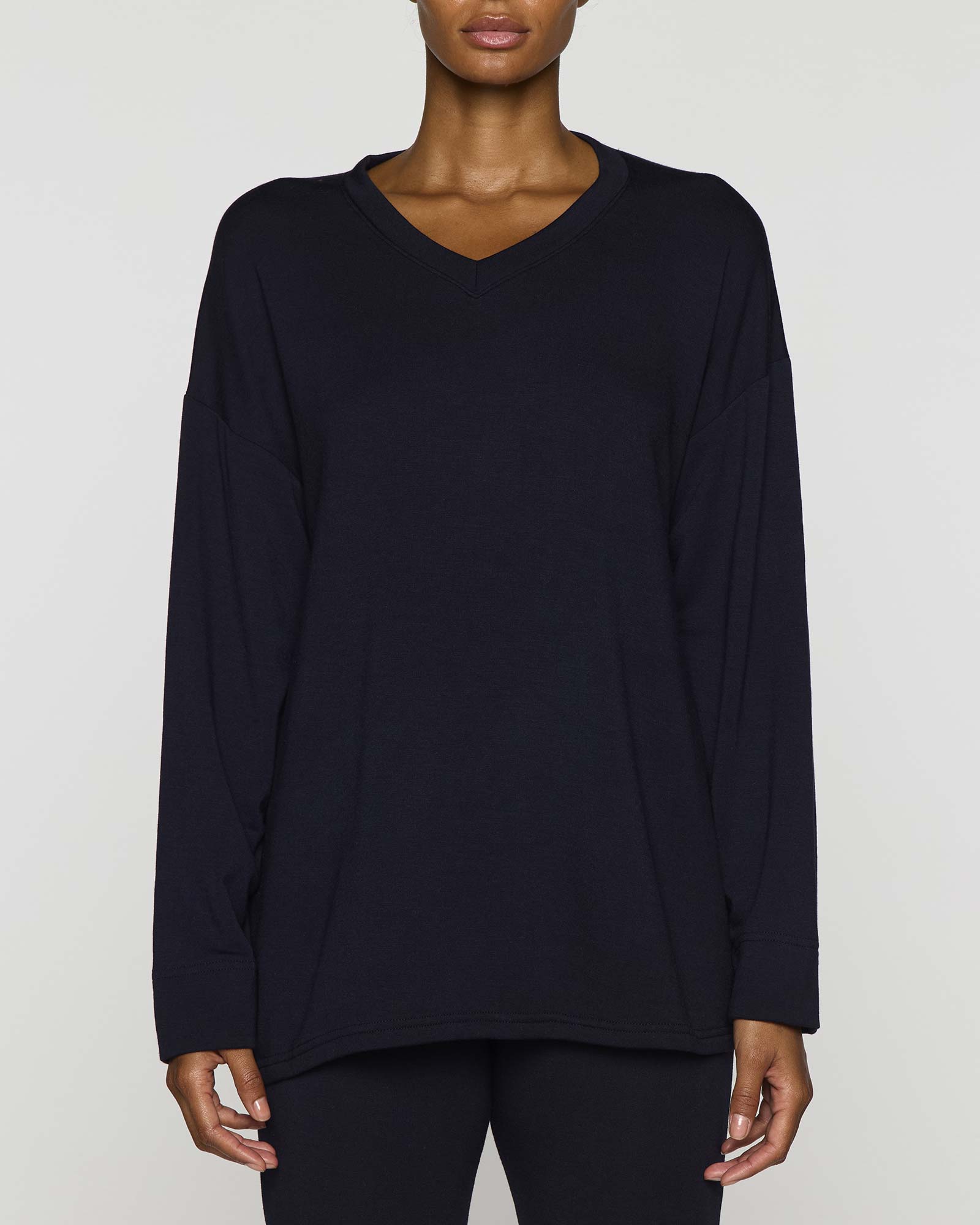 Navy | The Oversized V-Neck