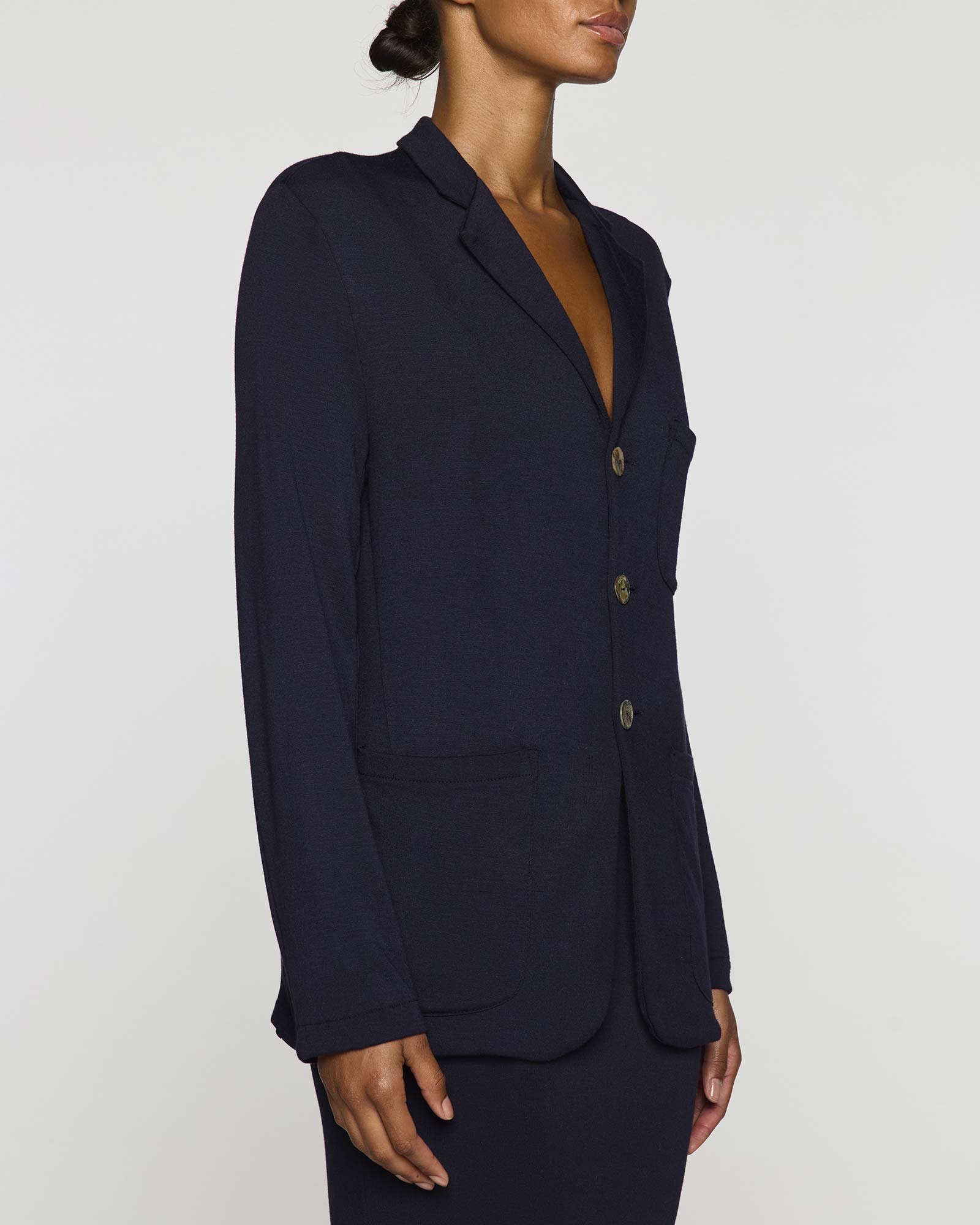 Womens navy sales boyfriend blazer