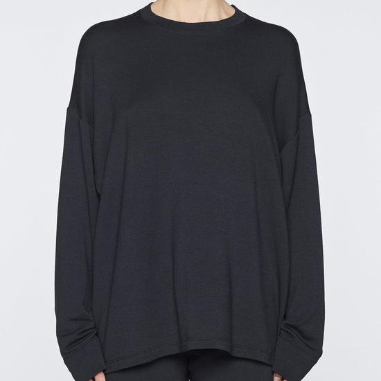 Black | Women's Oversized Crew Neck