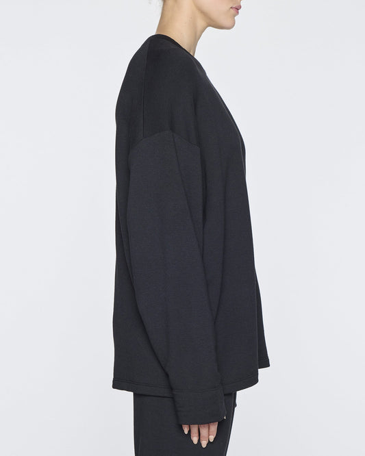 Black | Women's Oversized Crew Neck