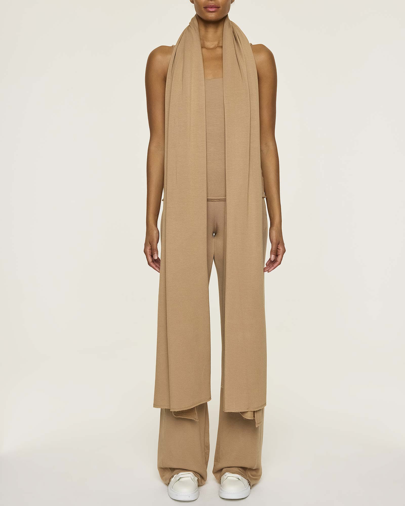 Camel | Long Soft Scarf Tan Beige Wrap