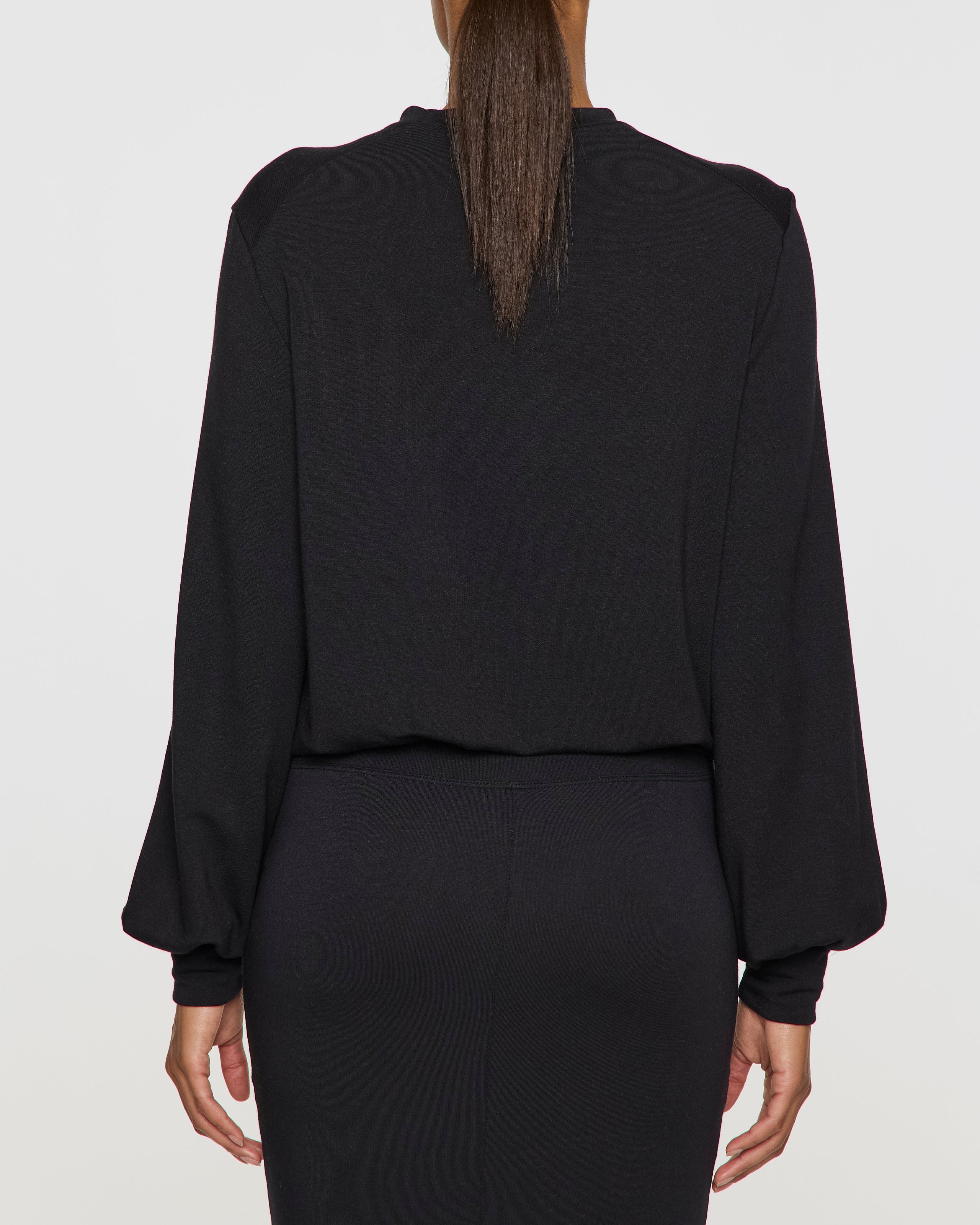 Black | Bubble Crew from the Back