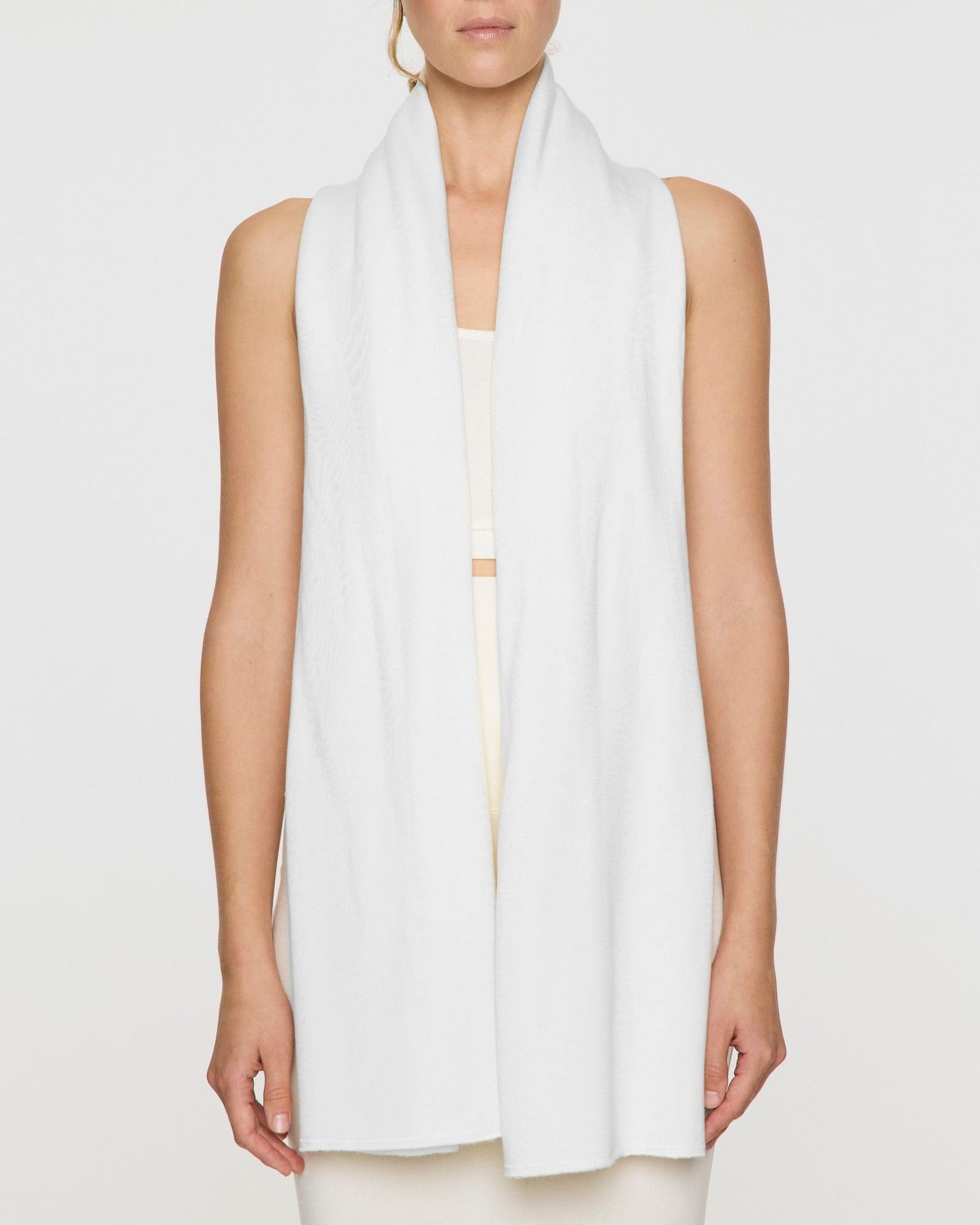 White | Scarf Cashmere Feel