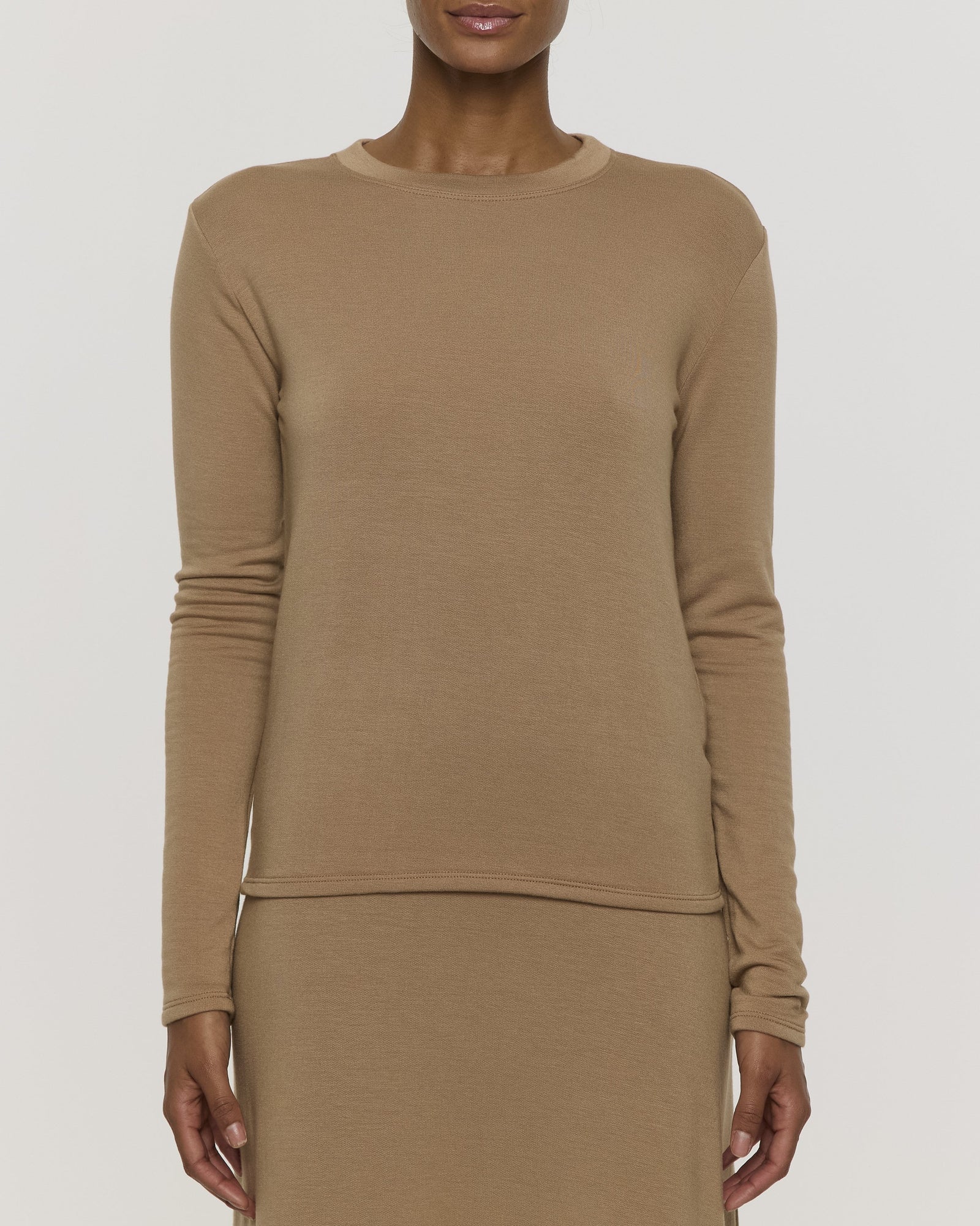 Camel | Women's Long Sleeve Crew Shirt