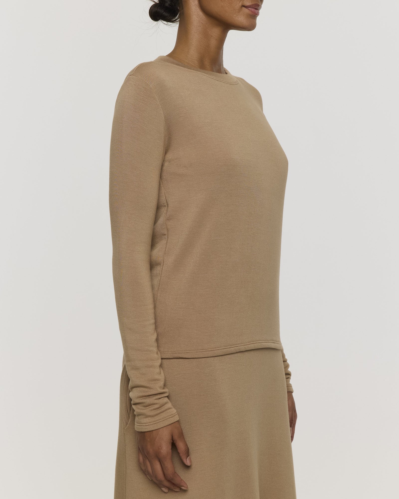 Camel | Women's Long Sleeve Crew Shirt