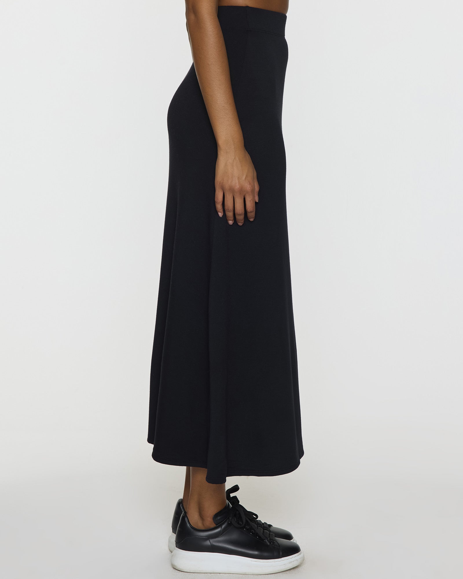 Black | The Long A-Line Skirt