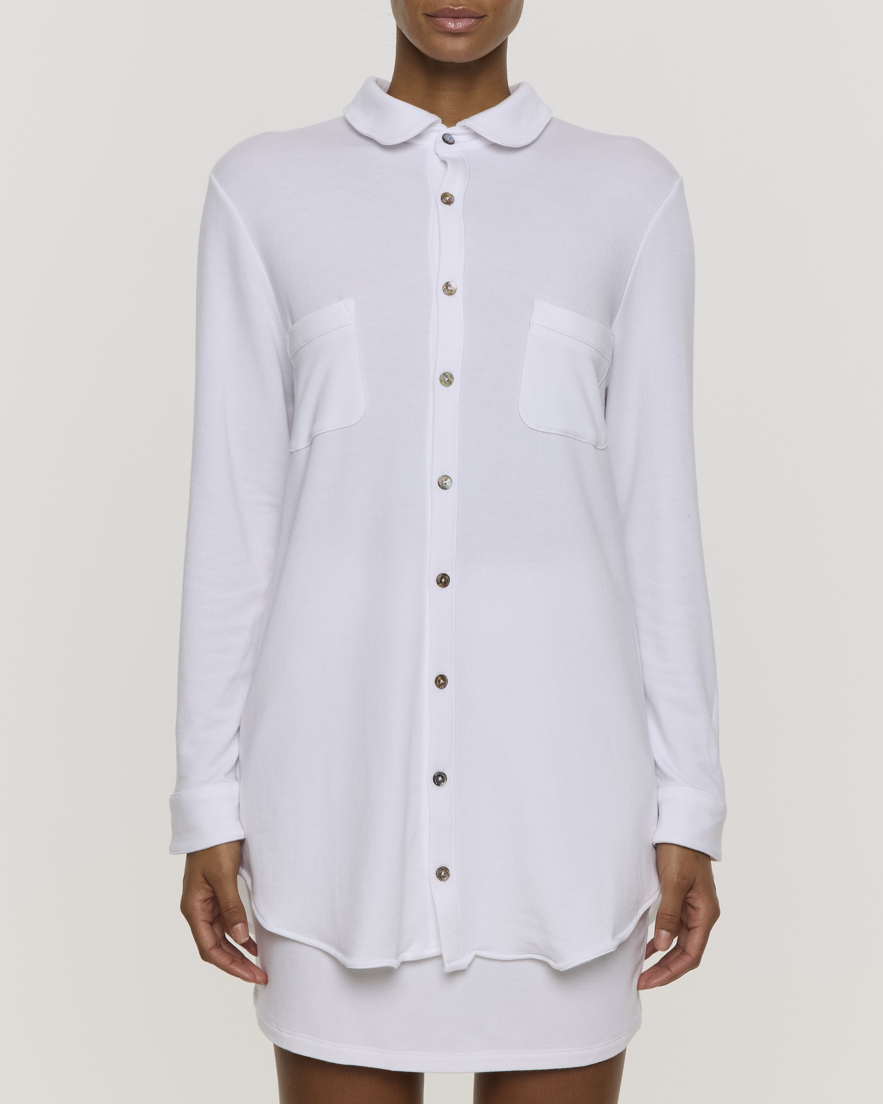 White | The Boyfriend Shirt by Bleusalt