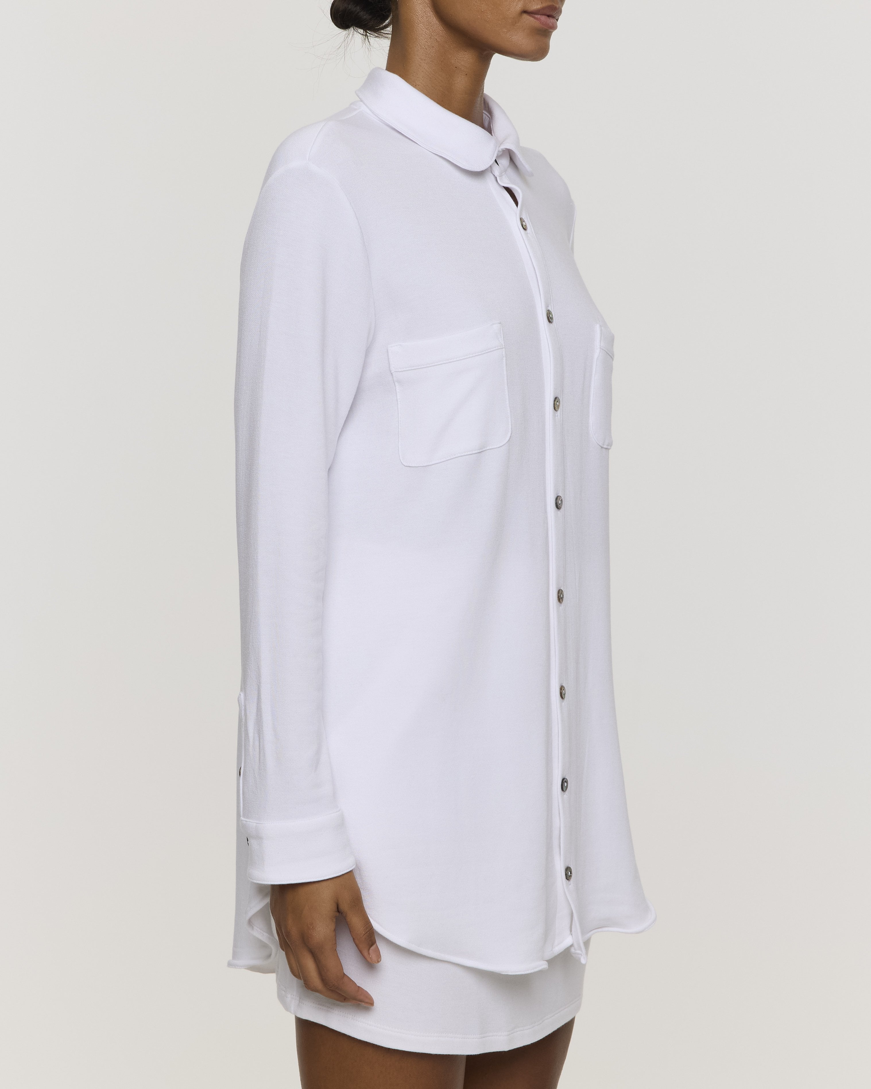 White | The Boyfriend Shirt by Bleusalt